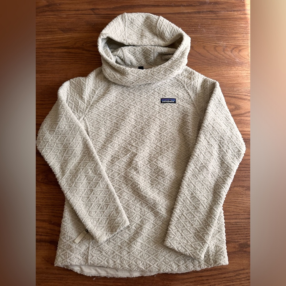 Patagonia Diamond Capra Off White Hoodie Hooded Sweatshirt Women's Small